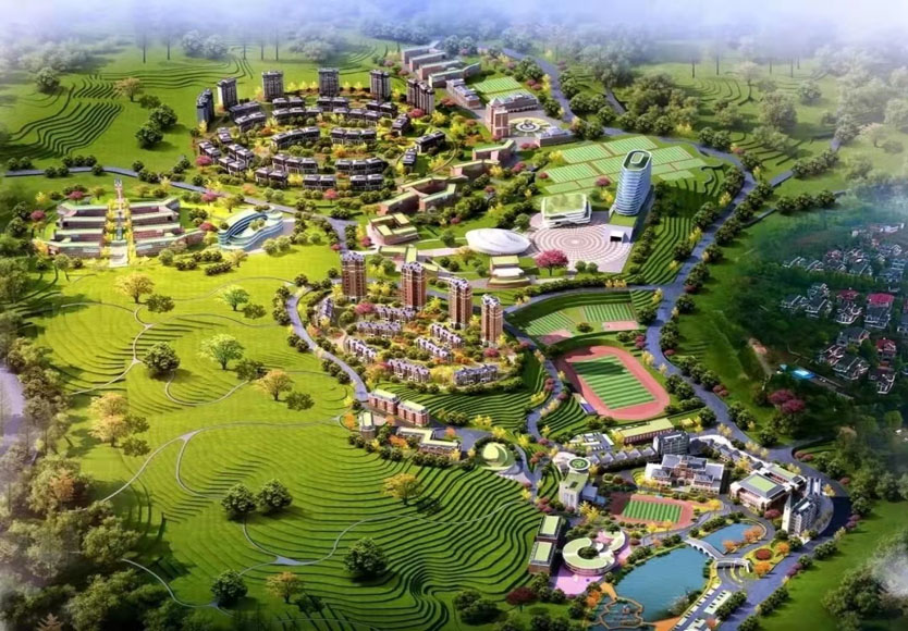 搶抓晴好天氣，郴州遠(yuǎn)恒佳教育城建設(shè)工地?zé)峄鸪? title=